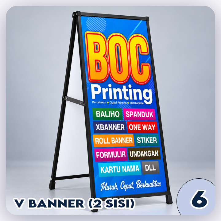 VBanner 2 SISI ukuran 60x120 cm + vinyl china
