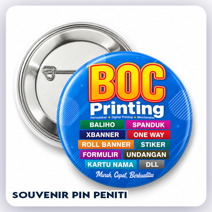 Souvenir PIN Peniti 44 mm Minimal order per paket
